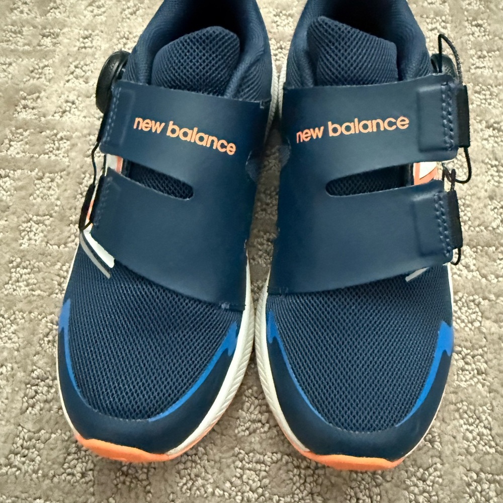 New Balance Kids' Navy and Orange Shoes